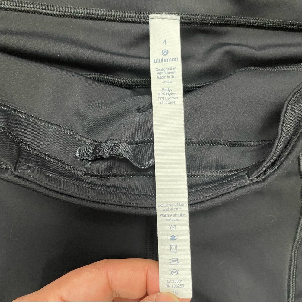 Lululemon Break Free Crop Nulux 17" Leggings Black Size 4 Running Gym Sports - Picture 16 of 16